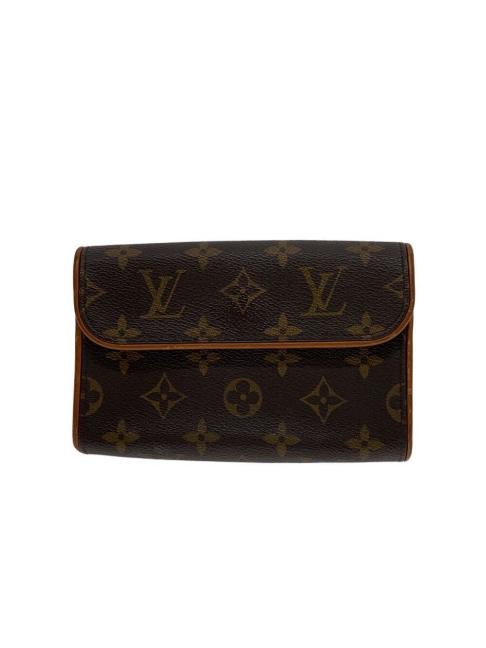 LOUIS VUITTON Pochette Florentine Monogram Canvas Brown